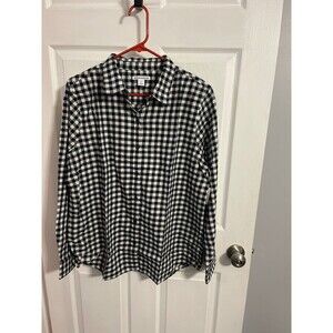 Amazon Essentials Women's Long-Sleeve Button-Down Poplin Shirt Size XL New